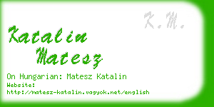 katalin matesz business card